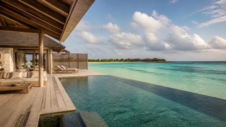 Villa privée au bord d’un lagon des Maldives