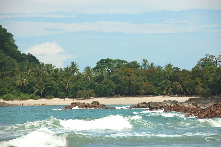 Plage et forêt du parc national Manuel Antonio au Costa Rica, photographie de Matthias Bethke