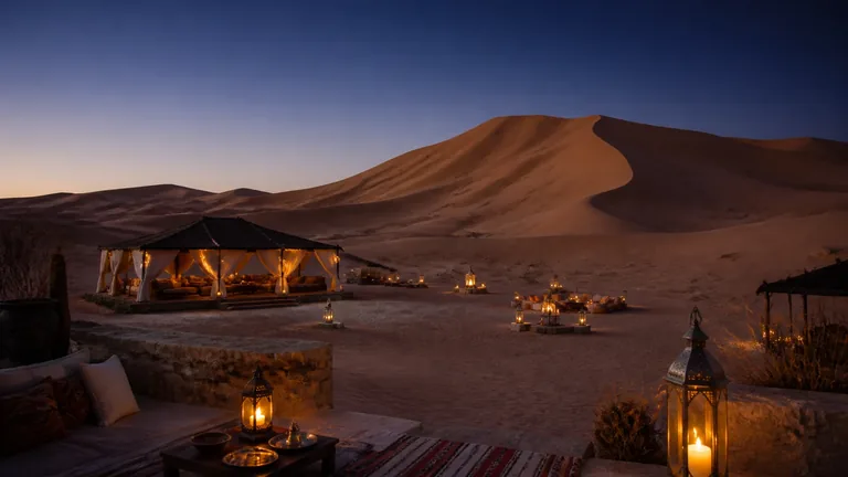 Camp privé au cœur des dunes d’Oman